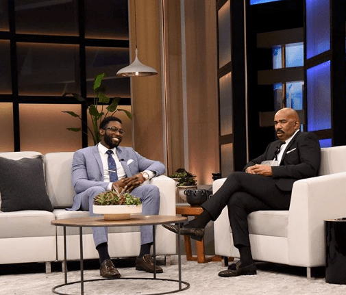 I was nobody in Ghana but I’m somebody here in America…..Kwame sarfo tells Steve Harvey&nbsp;.